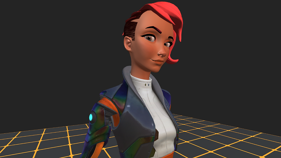 Unity's Ellen rendered with MatCaps. Her skin, clothes, and the floor are all using MatCaps.